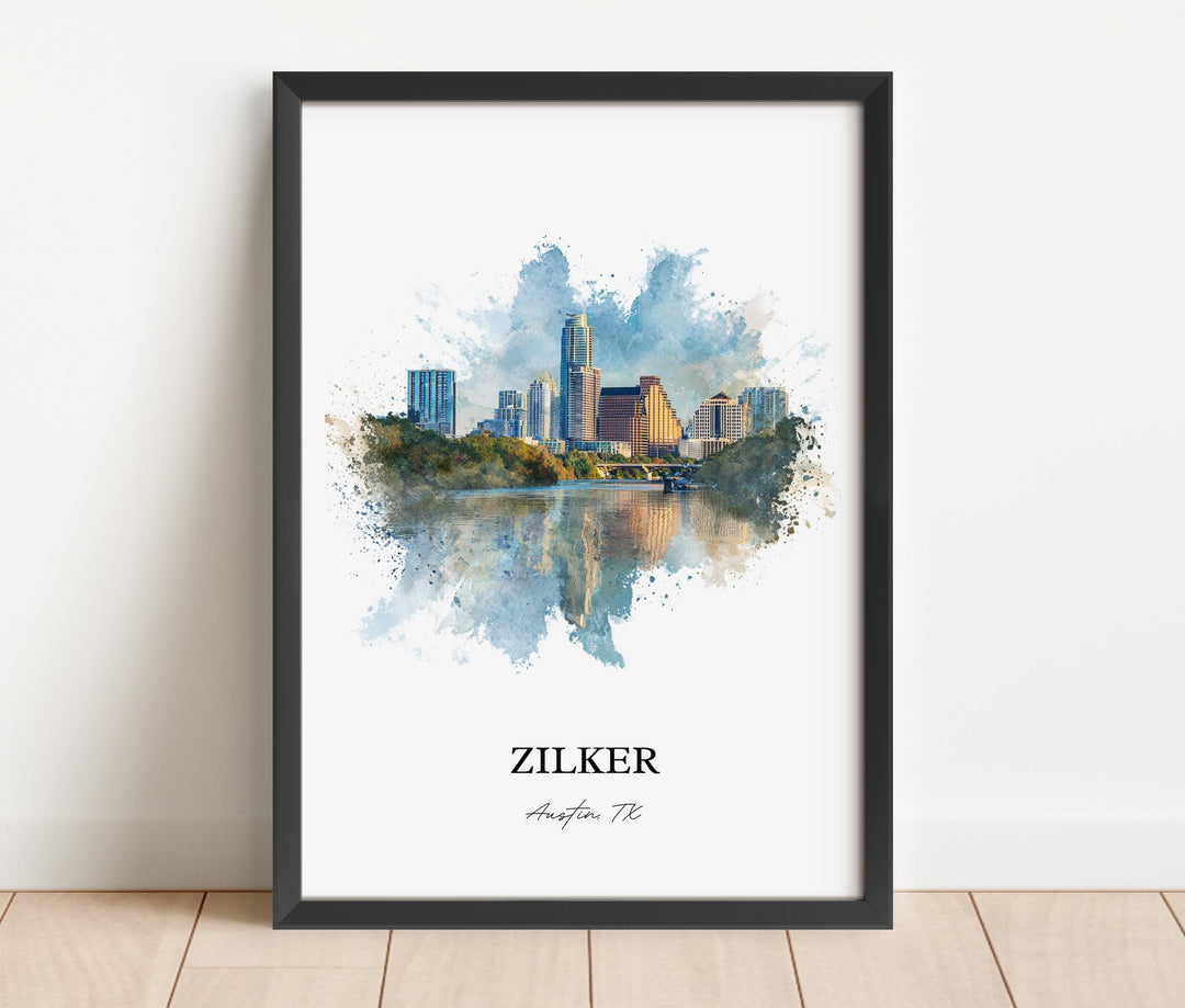 Zilker, Austin TX – Watercolor Art Print