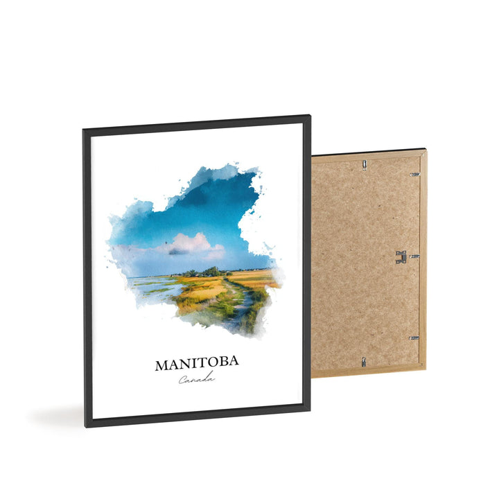 Manitoba Canada Wall Art, Manitoba Print, Manitoba Watercolor Art, Manitoba Gift, Canada Travel Print, Travel Poster, Housewarming Gift