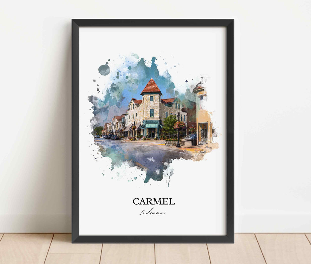 Carmel, Indiana – Watercolor Art Print