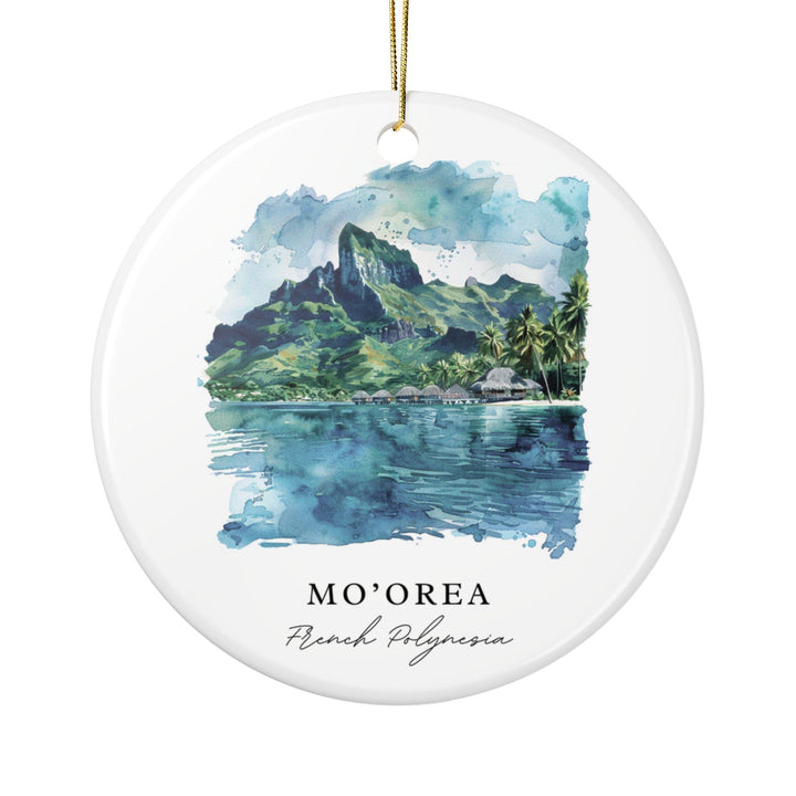 Mo'orea, French Polynesia Ornament: Unique Mo'orea Souvenir, French Polynesia Xmas Decor, and Authentic Mo'orea Gift