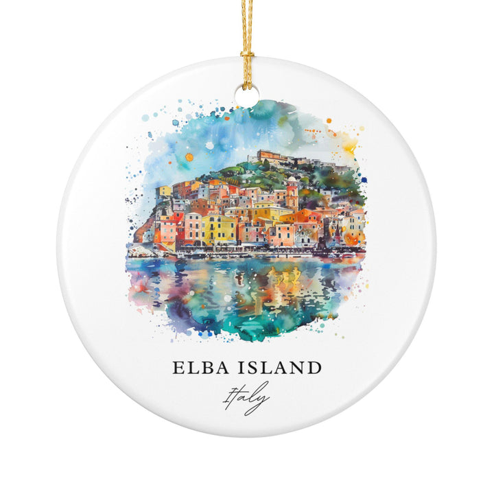 Elba Island Ornament: Unique Elba Island Italy Souvenir, Italy Xmas Decor, and Authentic Elba Island Italia Gift