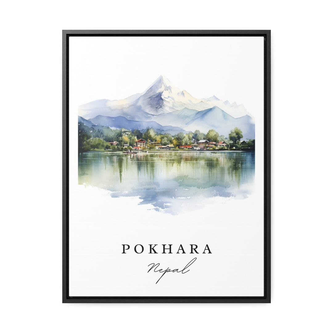 Pokhara Nepal wall art - Nepal, Pokhara poster, Wedding gift, Pokhara Birthday present, Custom Text, Personalized Nepal Gift