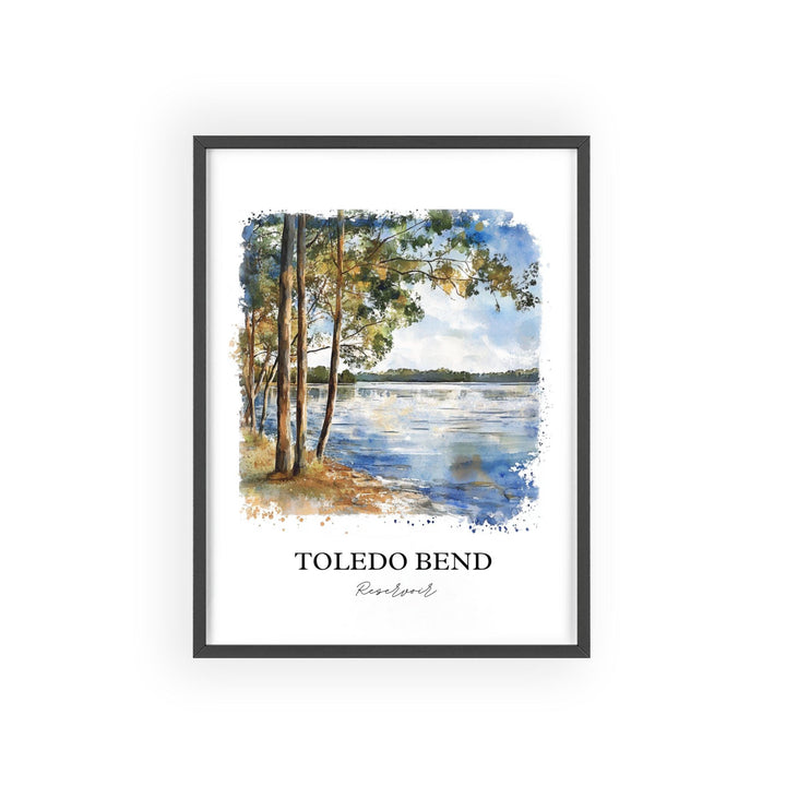 Toledo Bend Reservoir Art, Sabine River Print, Toledo Bend Artwork, Toledo Bend Gift, Travel Print, Travel Poster, Housewarming Gift
