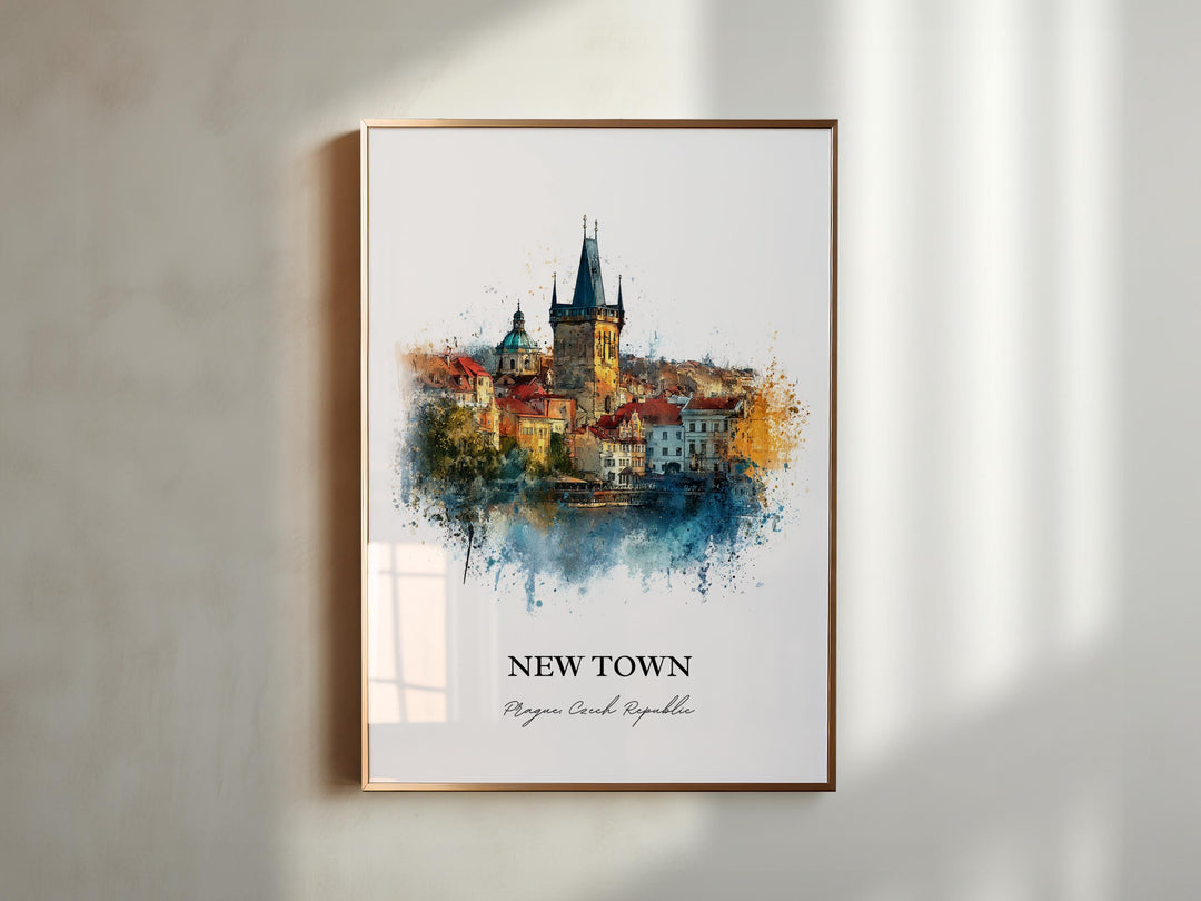 Prague, Czech Republic – Watercolor Art Print