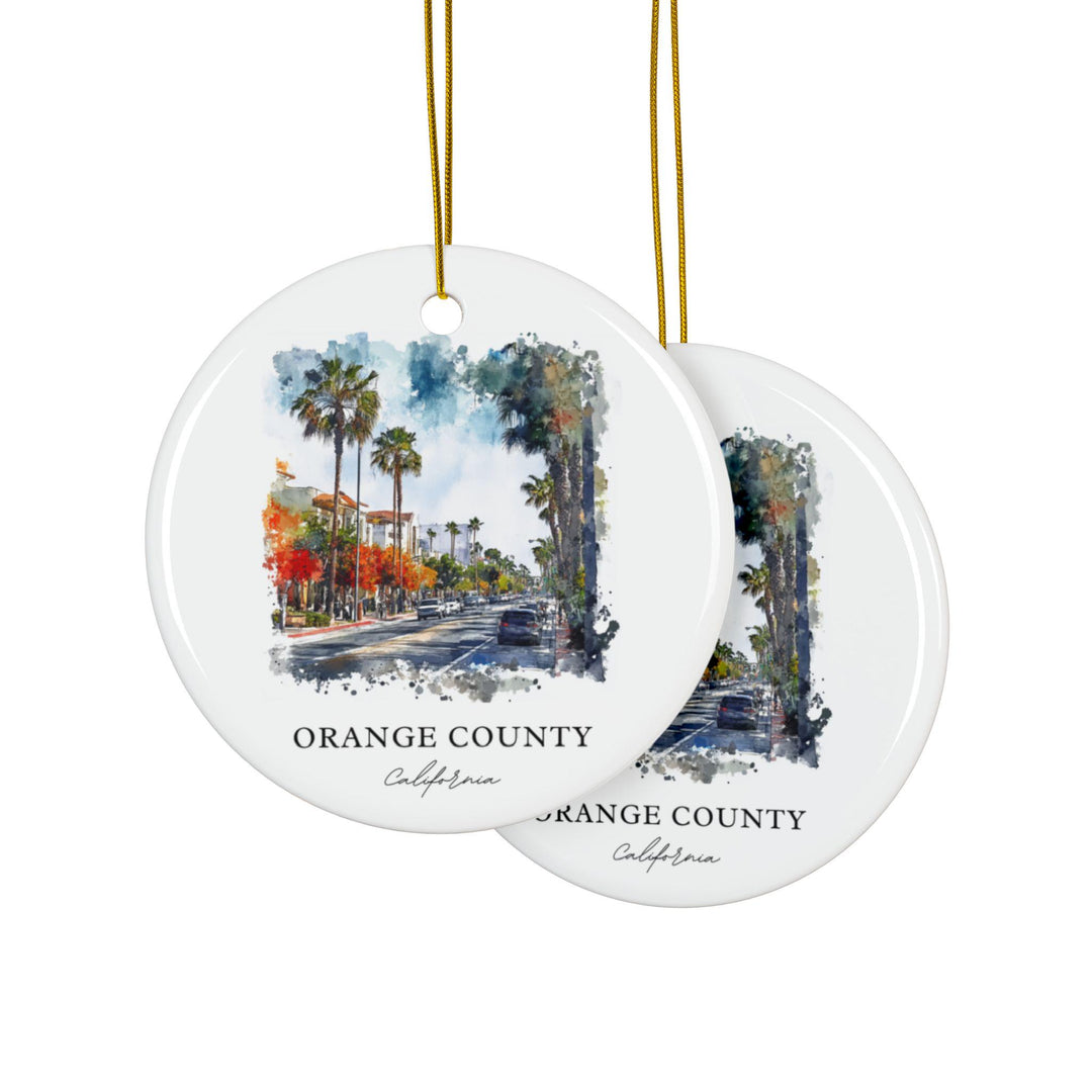 Orange County CA Ornament: Unique SoCal Souvenir, Orange County Xmas Decor, and Authentic Orange County Gift