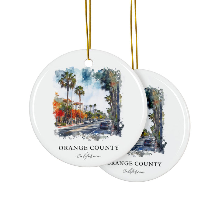 Orange County CA Ornament: Unique SoCal Souvenir, Orange County Xmas Decor, and Authentic Orange County Gift