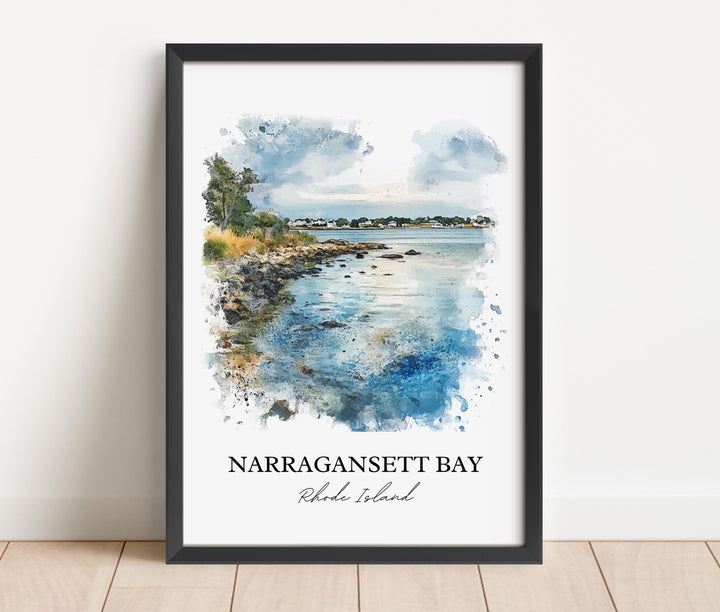 Narragansett Bay Wall Art, Rhode Island Print, Rhode Island Artwork, Narragansett Bay Gift, Travel Print, Travel Poster, Housewarming Gift