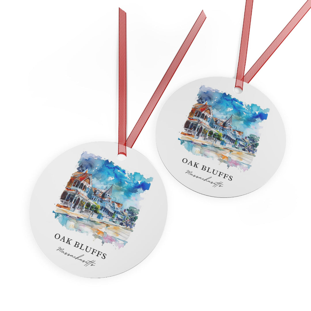 Oak Bluffs MA Ornament: Unique Oak Bluffs Souvenir, Oak Bluffs Xmas Decor, and Authentic Oak Bluffs MA Gift