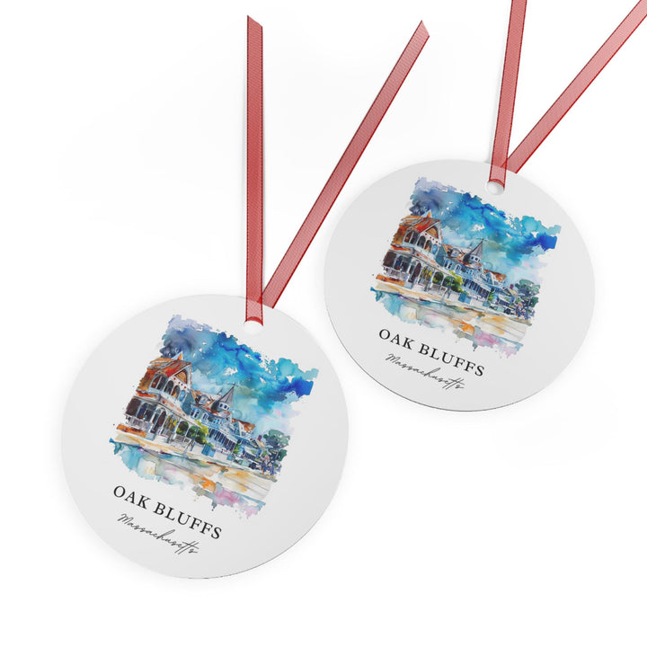 Oak Bluffs MA Ornament: Unique Oak Bluffs Souvenir, Oak Bluffs Xmas Decor, and Authentic Oak Bluffs MA Gift
