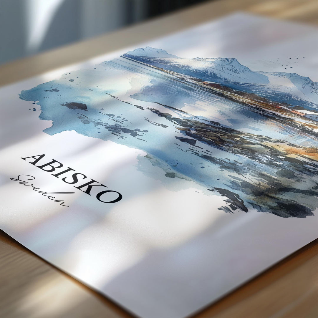 Abisko Travel Print Wall Art Abisko Wall Hanging Home Décor Abisko Gift Art Lovers Sweden Art Lover Gift Abisko Poster