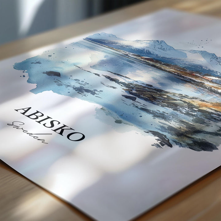 Abisko Travel Print Wall Art Abisko Wall Hanging Home Décor Abisko Gift Art Lovers Sweden Art Lover Gift Abisko Poster