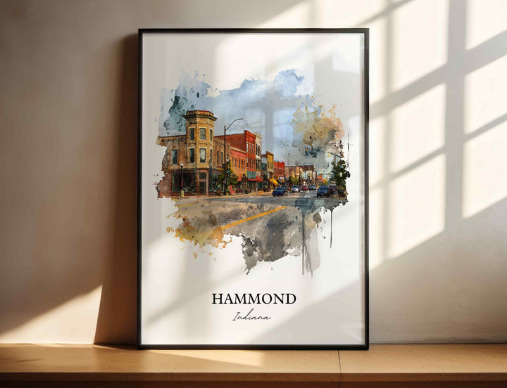 Hammond, Indiana – Watercolor Art Print