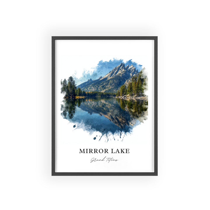 Mirror Lake, Wyoming – Watercolor Art Print