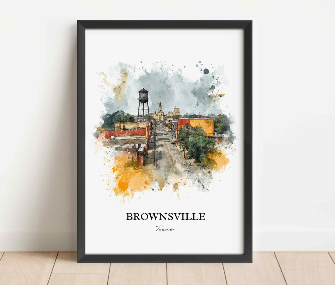 Brownsville, Texas – Watercolor Art Print