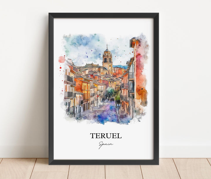 Teruel Spain Travel Print Wall Art Teruel Wall Hanging Home Décor Aragon Region Gift Art Lovers Spain Art Lover Gift Teruel Poster