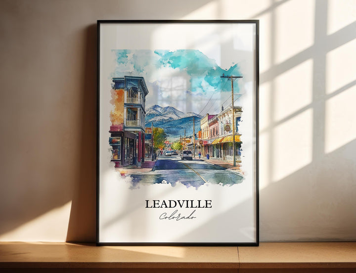 Leadville CO Wall Art, Lake County CO Print, Colorado Watercolor Art, Leadville Gift, Travel Print, Travel Poster, Housewarming Gift
