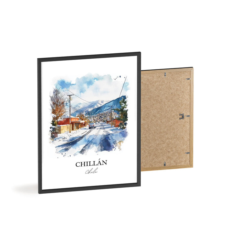 Chillán Chile Wall Art, Ñuble Region Print, Chile Watercolor Art, Chillán Chile Gift, Travel Print, Travel Poster, Housewarming Gift