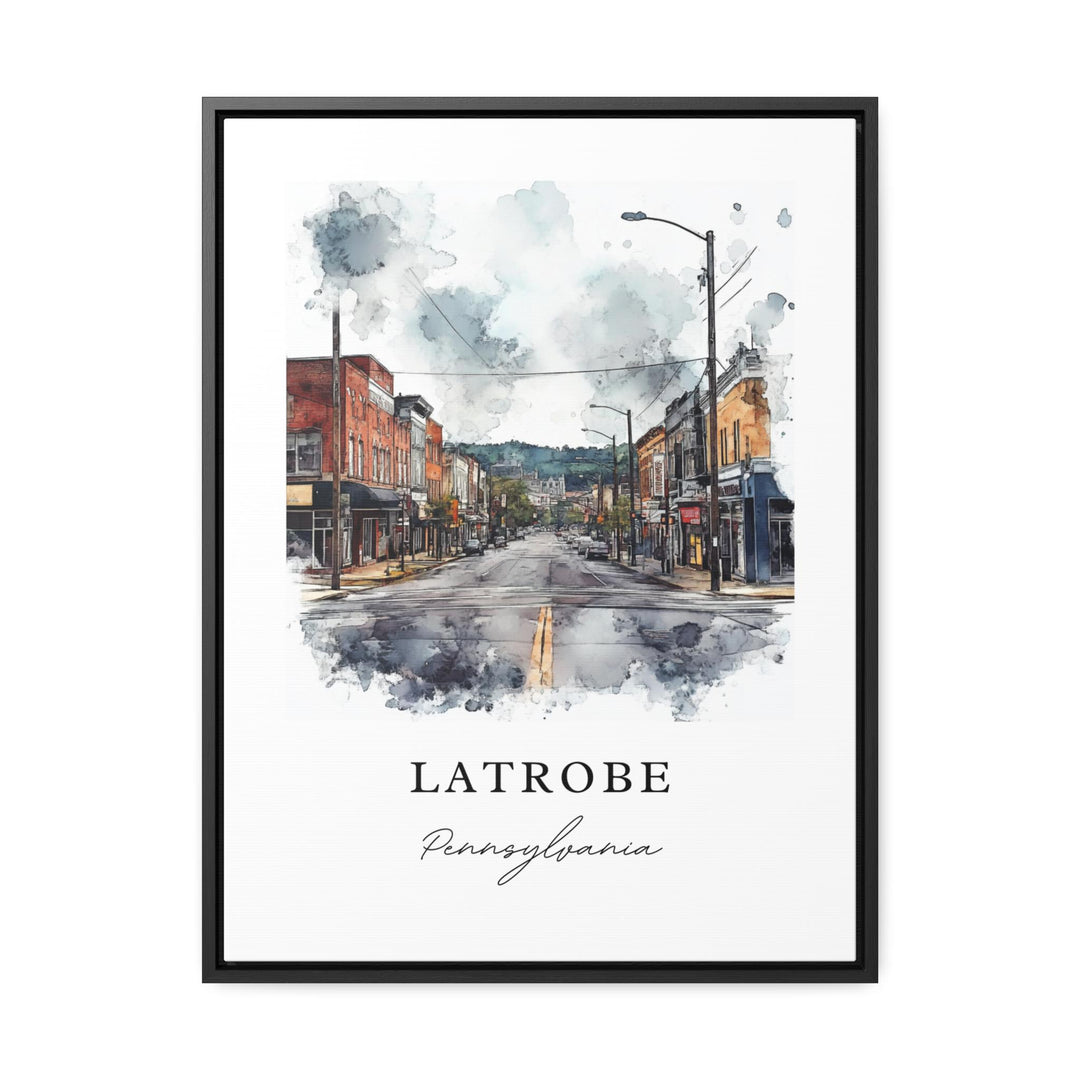 Latrobe PA Wall Art, Latrobe Pennsylvania Print, Latrobe Watercolor, Westmoreland County Gift, Western PA Travel Print, Housewarming Gift