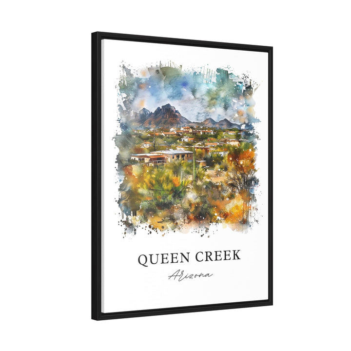 Queen Creek Arizona Art, Queen Creek Print, Queen Creek Watercolor, Queen Creek AZ Gift, Travel Poster, Housewarming Gift