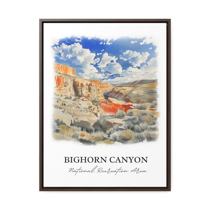 Bighorn Canyon, USA – Watercolor Art Print