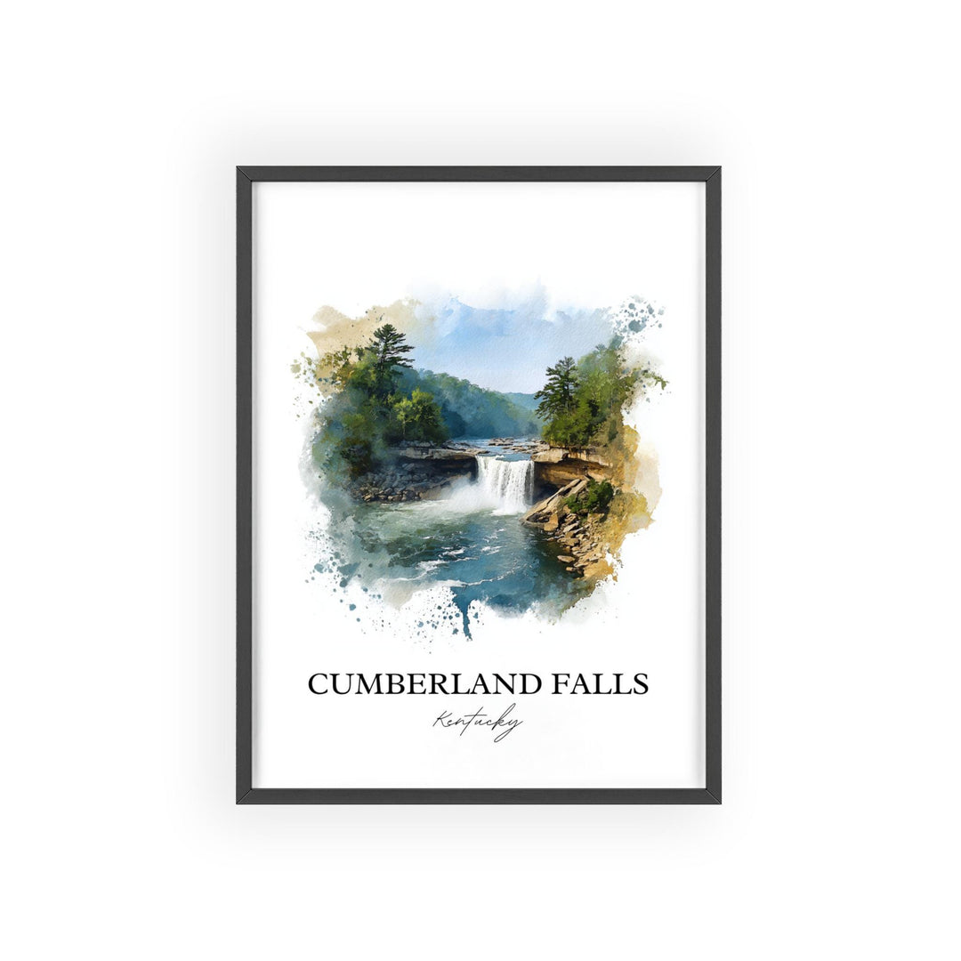 Cumberland Falls Wall Art, Little Niagara Print, Kentucky Watercolor, Cumberland Falls Gift, Travel Print, Travel Poster, Housewarming Gift