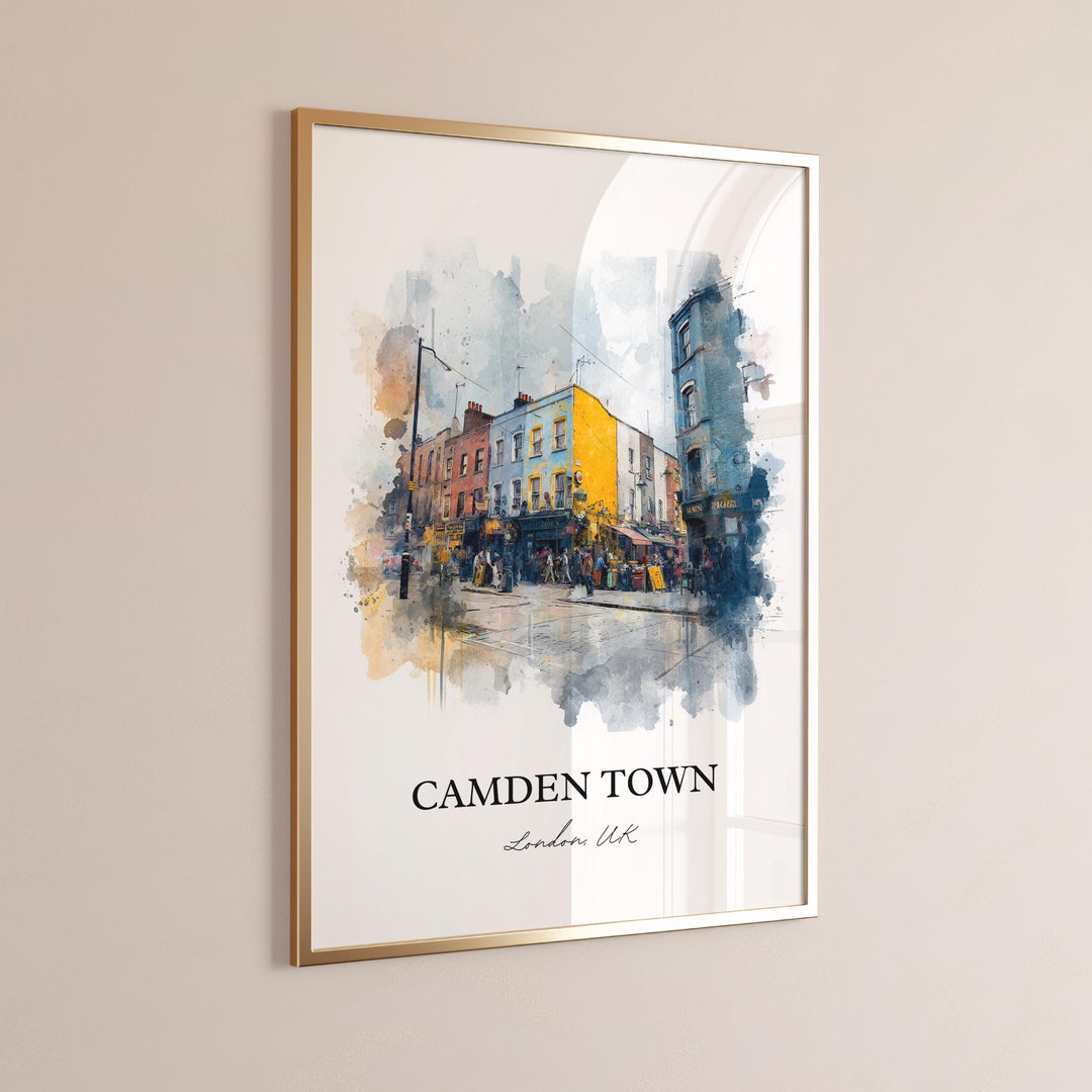Camden Town, England – Watercolor Art Print