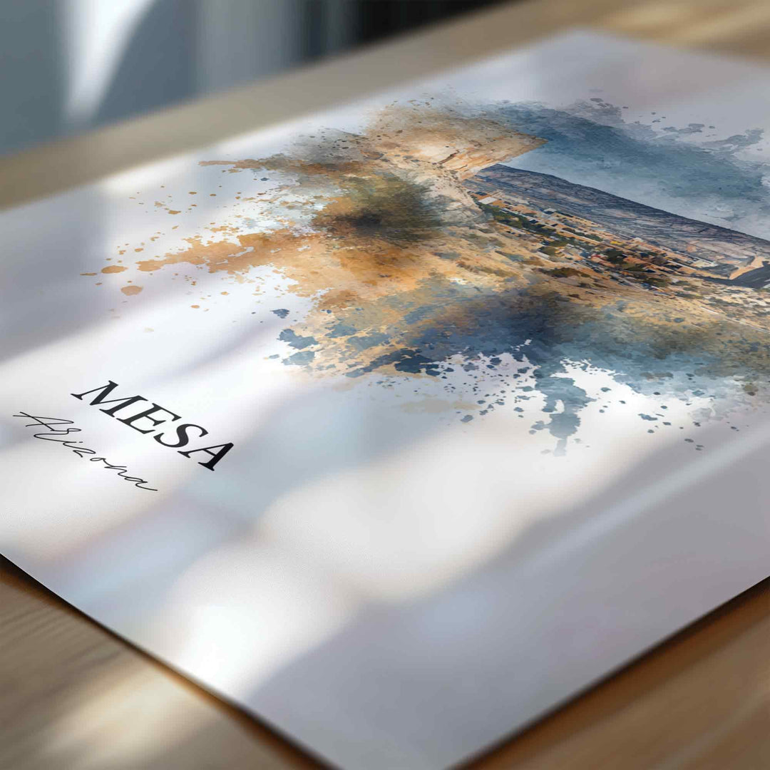 Mesa, Arizona – Watercolor Art Print