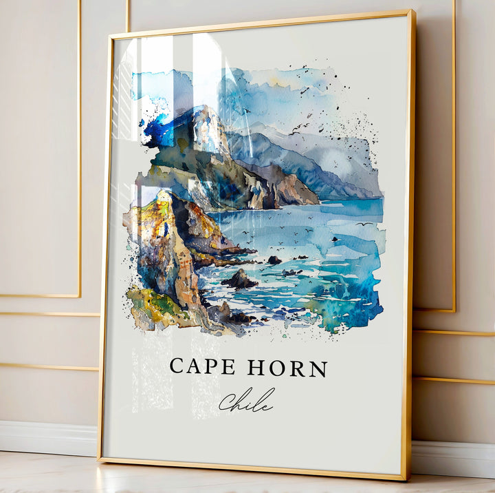 Cape Horn Chile Wall Art, Chile Print, Cape Horn Wall Art, Cape Horn Gift, Travel Print, Travel Poster, Travel Gift, Housewarming Gift