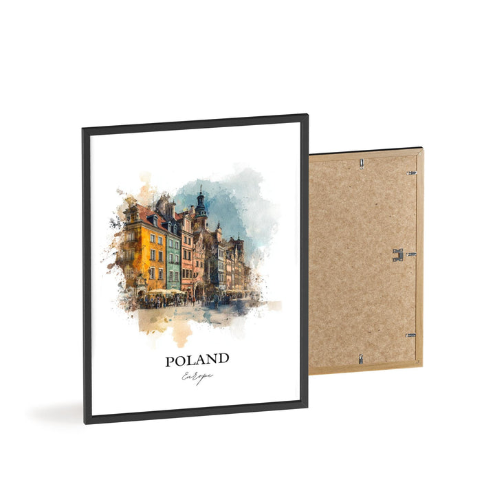 Poland Wall Art, Poland Print, Poland Watercolor Art, Poland Country Gift, Travel Print, Travel Poster, Housewarming Gift