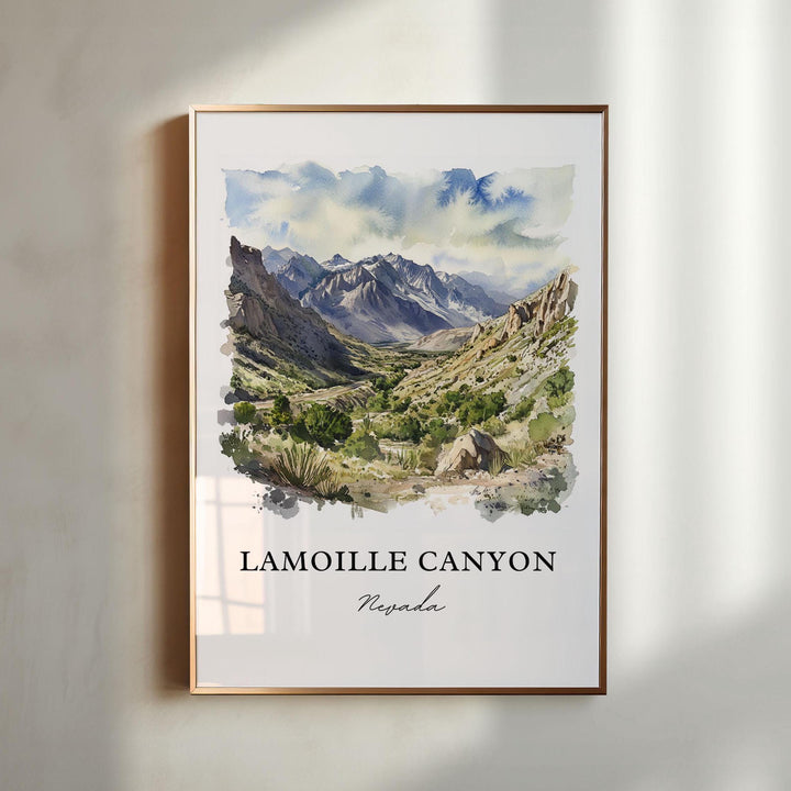 Lamoille Canyon Wall Art, Ruby Dome Print, Elko NV Watercolor Art, Lamoille Canyon NV Gift, Travel Print, Travel Poster, Housewarming Gift