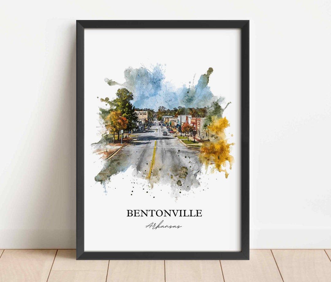 Bentonville, Arkansas – Watercolor Art Print