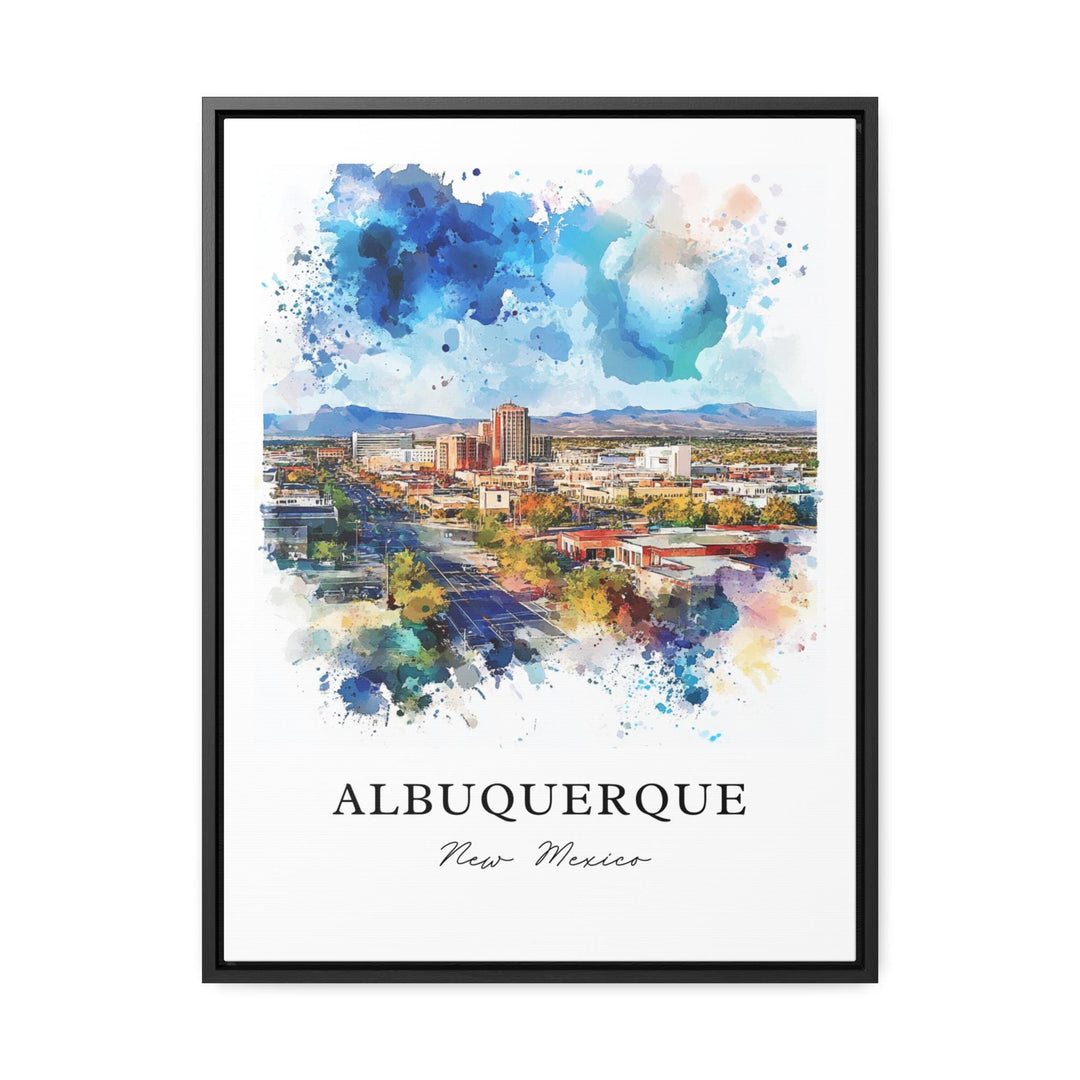 Albuquerque Wall Art, Albuquerque NM Print, Albuquerque Watercolor Art, Albuquerque Gift, Travel Print, Travel Poster, Housewarming Gift