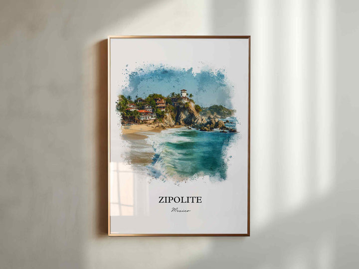 Zipolite, Oaxaca Mexico – Watercolor Art Print