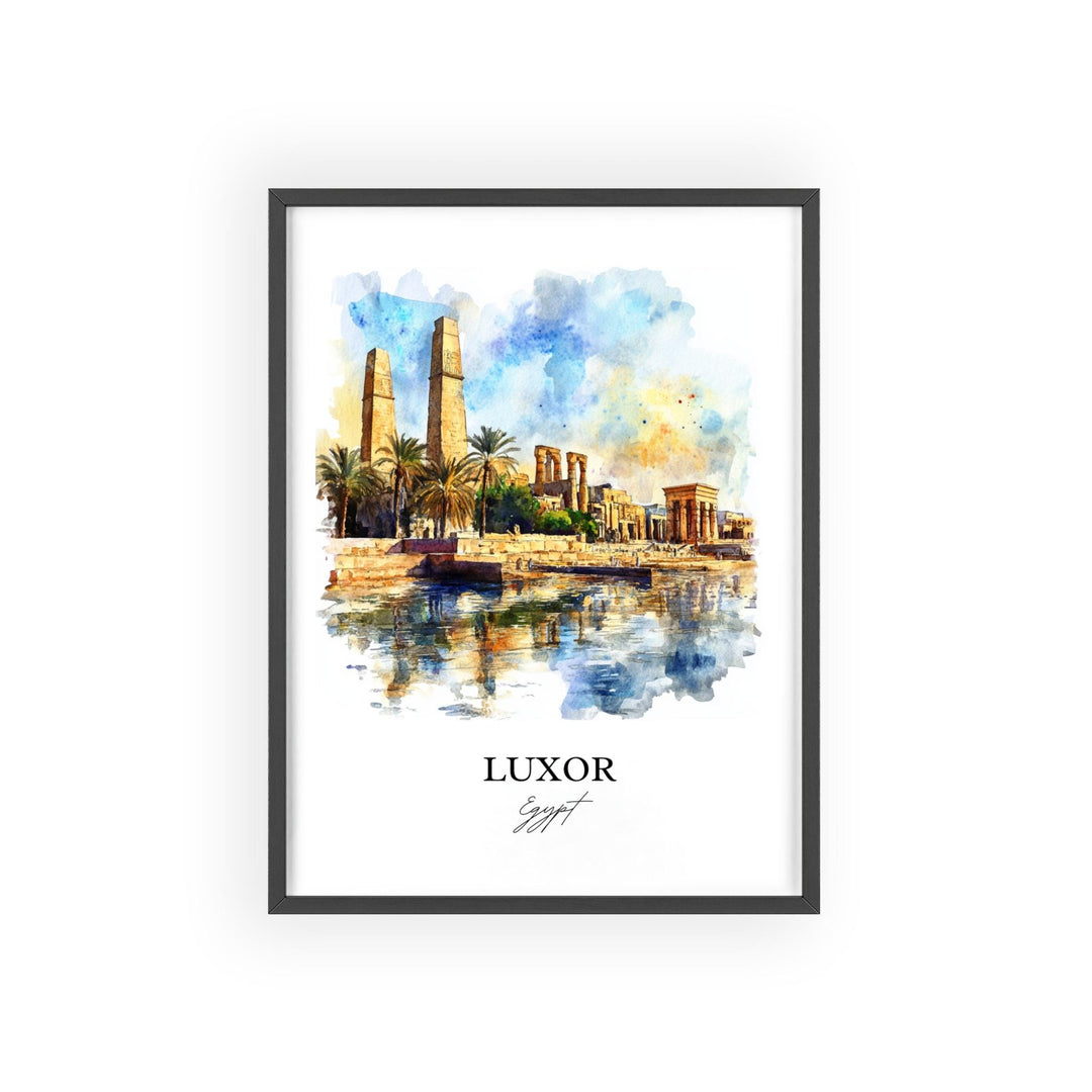 Luxor, Egypt – Watercolor Art Print