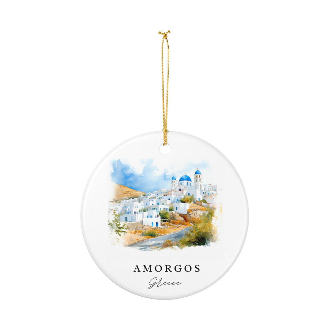 Amorgos, Greece Ornament: Unique Amorgos Souvenir, Amorgos Greece Xmas Decor, and Authentic Greece Gift
