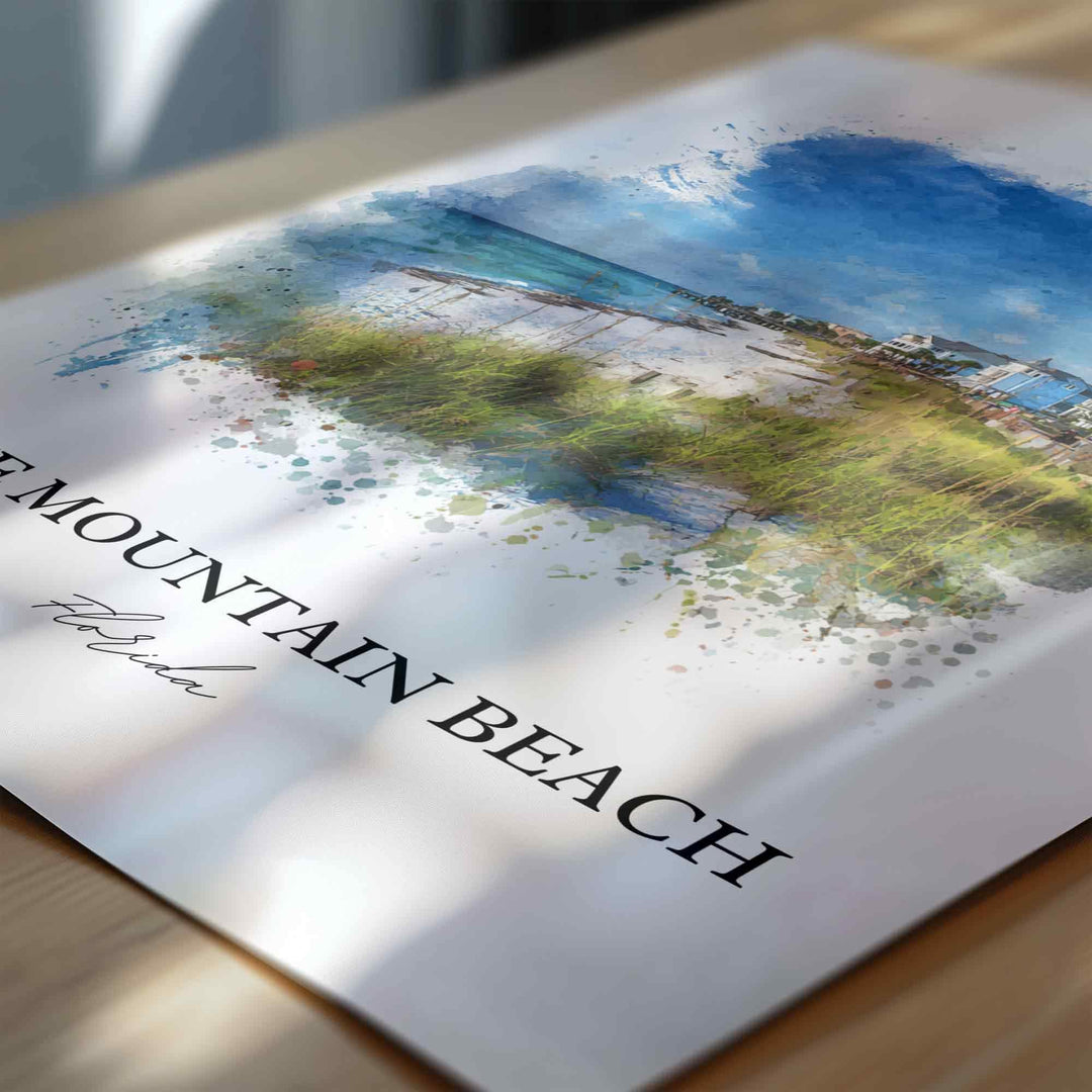 Blue Mountain Beach, Florida – Watercolor Art Print