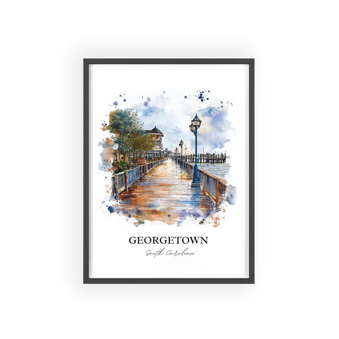Georgetown SC Wall Art, Myrtle Beach Print, South Carolina Artwork, Georgetown SC Gift, Travel Print, Travel Poster, Housewarming Gift