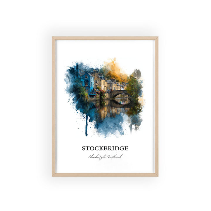 Stockbridge, Edinburgh, Scotland – Watercolor Art Print