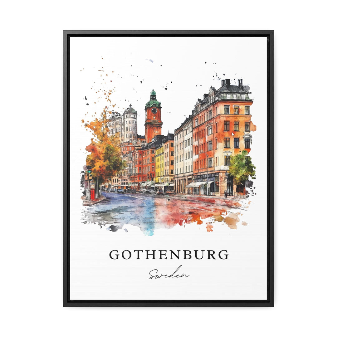 Gothenburg Wall Art, Gothenburg Print, Gothenburg Watercolor Art, Gothenburg Sweden Gift,