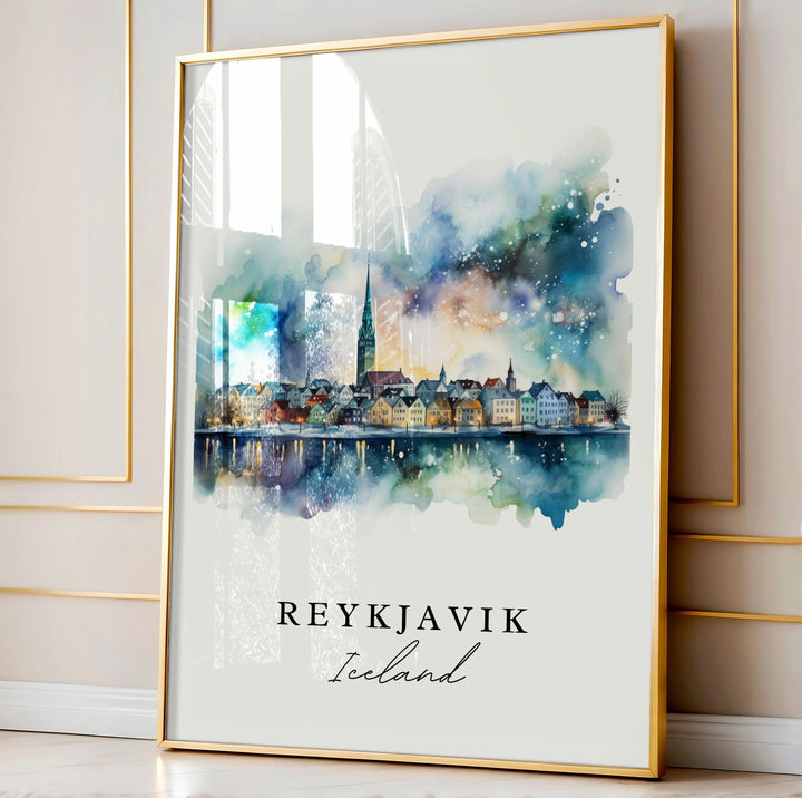 Reykjavik Iceland wall art - Iceland, Reykjavik poster, Reykjavik Wedding gift, Birthday present, Custom Text, Personalized Gift