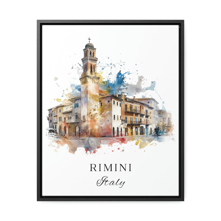 Rimini traditional travel art - Italy, Rimini poster, Wedding gift, Birthday present, Custom Text, Personalised Gift