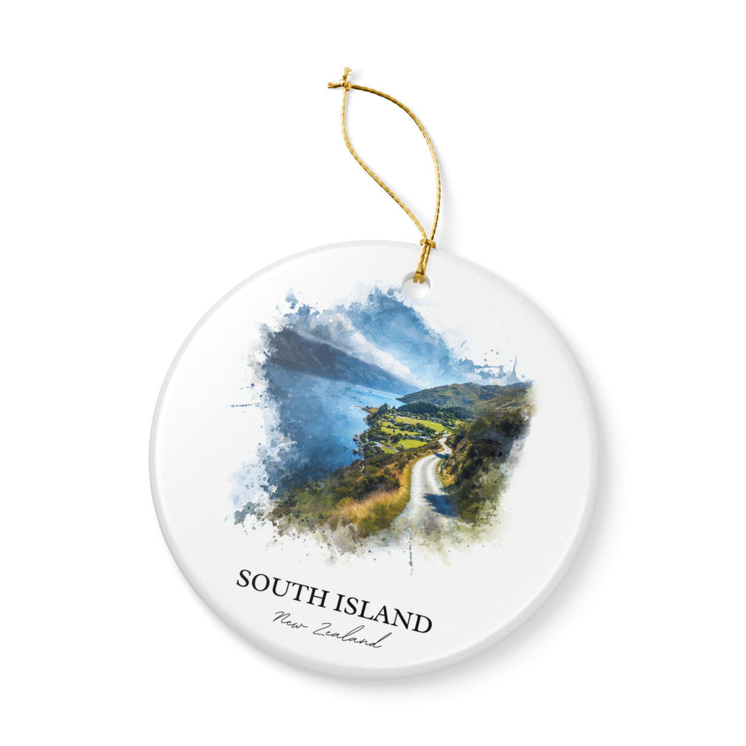 South Island NZ Ornament: Unique South Island Souvenir, New Zealand Xmas Decor, and Authentic New Zealand Gift