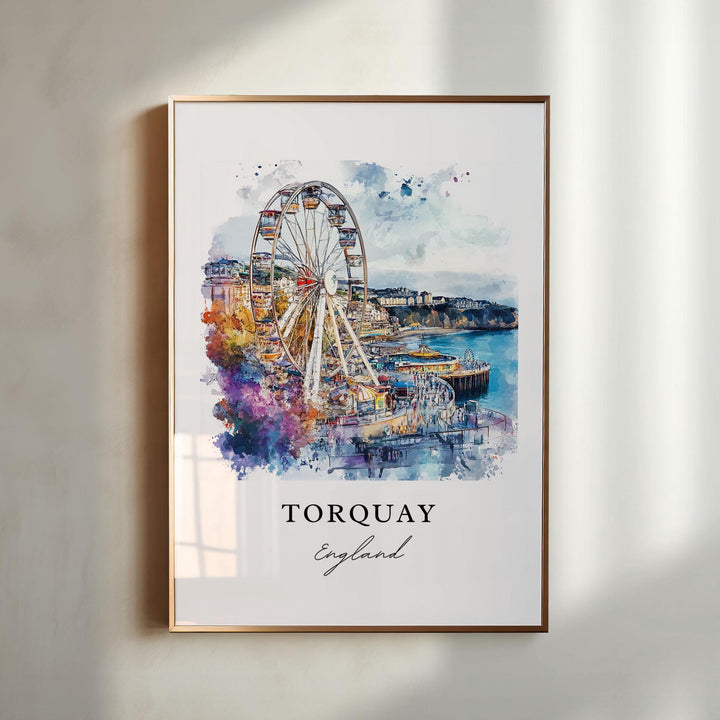 Torquay, England – Watercolor Art Print