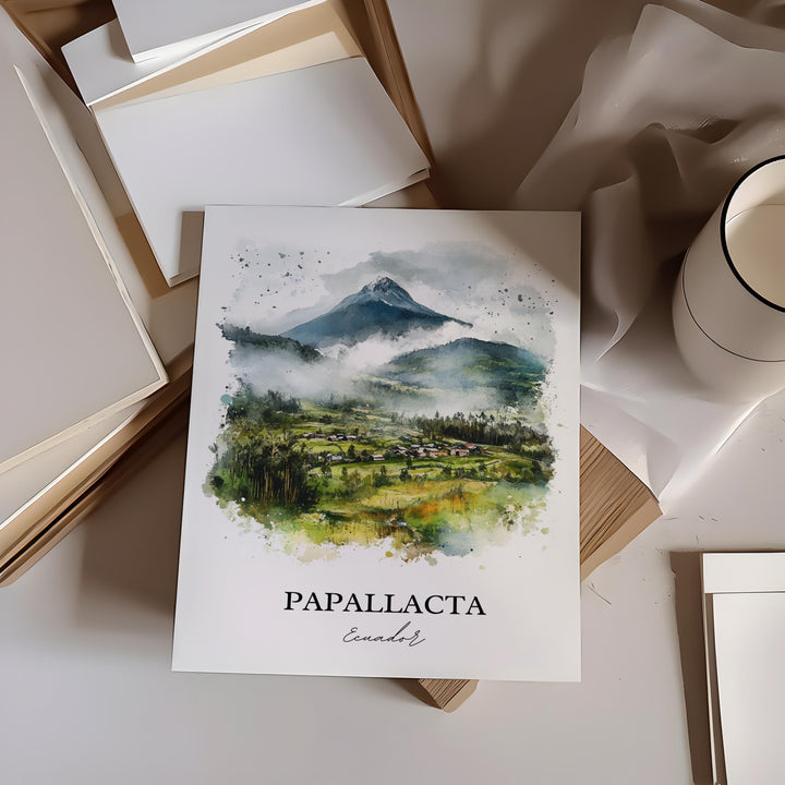 Papallacta Wall Art, Napo Province Print, Ecuador Watercolor Art, Papallacta Gift, Travel Print, Travel Poster, Housewarming Gift
