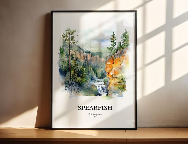 Spearfish Canyon Art, Lawrence County Print, South Dakota Artwork, Spearfish Canyon Gift, Travel Print, Travel Poster, Housewarming Gift