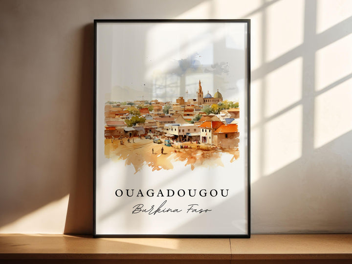 Ouagadougou Burkina Faso Wall art - Ouagadougou, Burkina Faso poster, Wedding gift, Birthday present, Custom Text, Personalized Gift