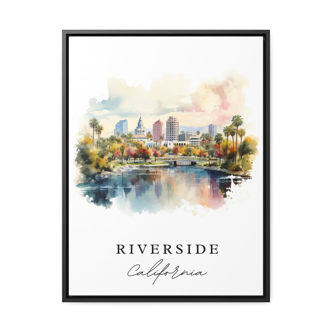 Riverside traditional travel art - California, Riverside poster, Wedding gift, Birthday present, Custom Text, Personalized Gift