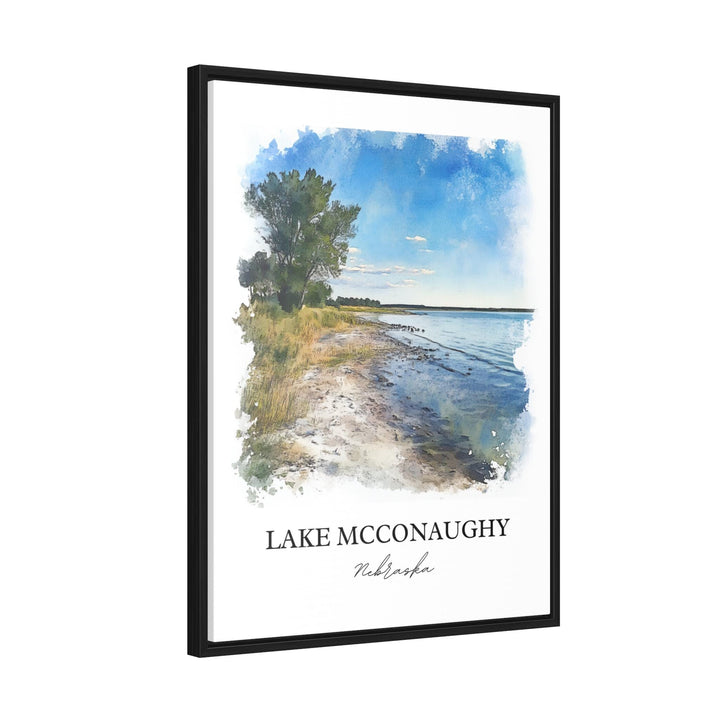 Lake McConaughy Wall Art, Keith County Print, Nebraska Watercolor Art, McConaughy Lake Gift, Travel Print, Travel Poster, Housewarming Gift