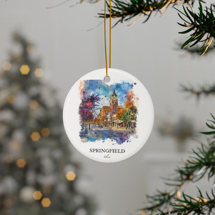 Springfield Ohio Ornament: Unique Springfield OH Souvenir, Springfield OH Xmas Decor, and Authentic Ohio Gift