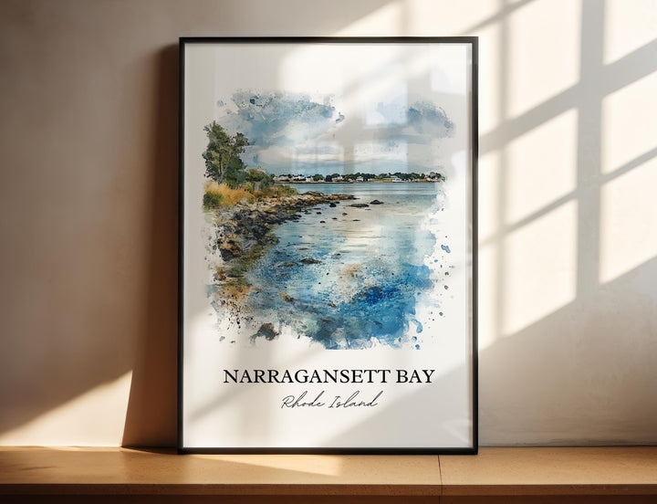 Narragansett Bay Wall Art, Rhode Island Print, Rhode Island Artwork, Narragansett Bay Gift, Travel Print, Travel Poster, Housewarming Gift